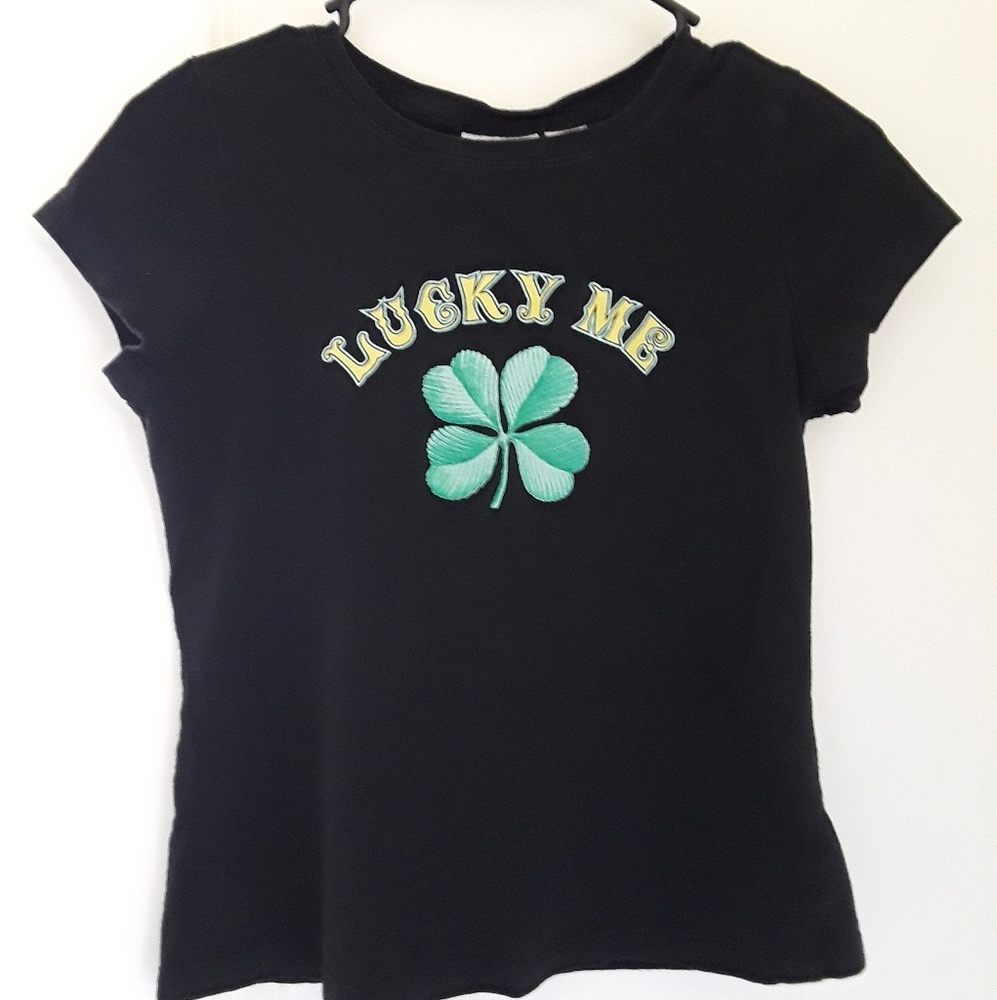 Girl rebel "Lucky Me" womens t-shirt 100% cotton